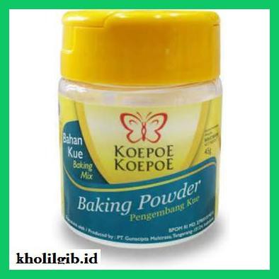 

Redwop-Gnikab- Baking Powder Merk Koepoekoepoe 45Gram -Hallall.