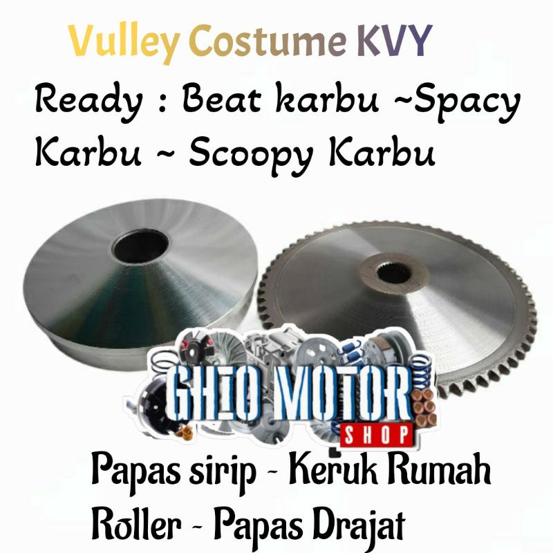 Rumah Roller Pulley Custom Interlock Beat karbu scoopy karbu spacy karbu Beat Fi stater kasar Scoopy Fi stater kasar Vario 110 karbu 13,5 &amp; 13,8 Drajat Rumah Roller Costum Bubut Drajat Keruk jalur roller ghio motor