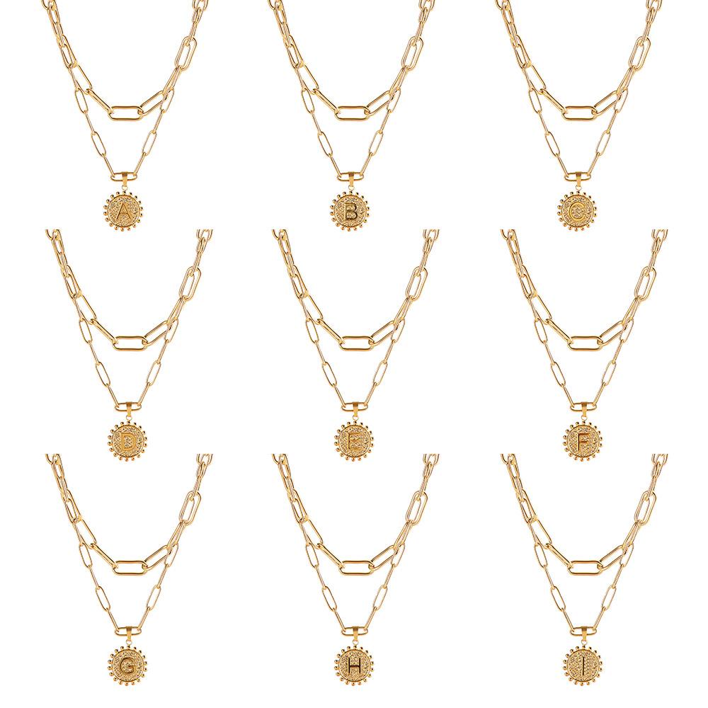 Solighter Layered Necklaces Fashion Dainty 14K Gold Plated Coin Pendant Necklaces