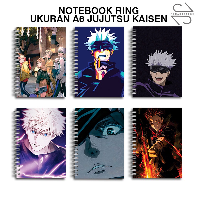 

BELI 6 GRATIS 1)Buku Tulis Catatan buku notebook buku diary Notebook Ring Spiral A6 60 Lembar koleksi gambar JUJUTSU KEISEN part3
