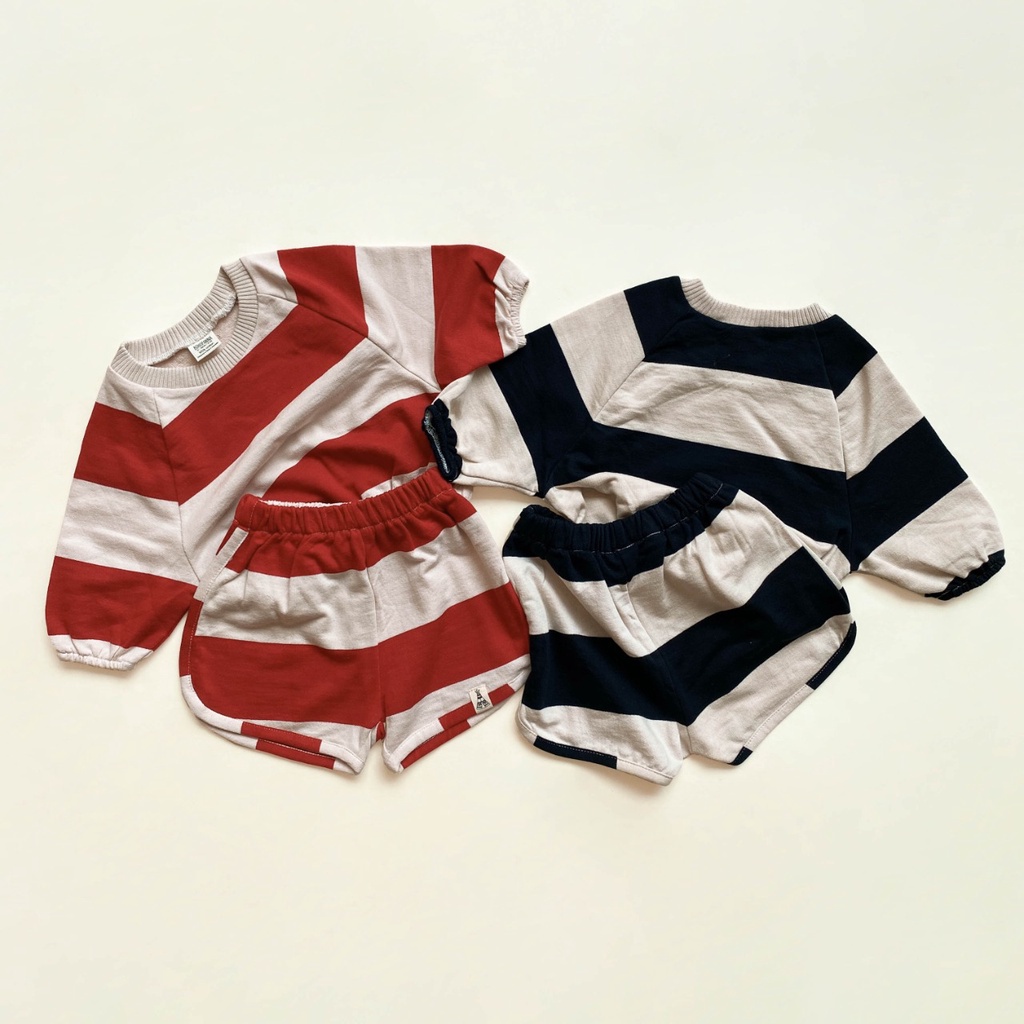 Baju Setelan Anak Perempuan 1-5 Tahun BOHOPANNA - STRIPE SET