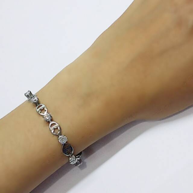 Gelang ANTI LUNTUR TITANIUM SILVER ST02