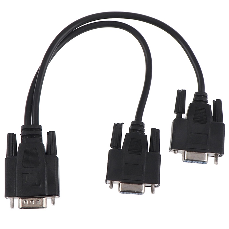 {LUCKID}15Pin VGA male to 2 vga svga female adapter splitter video monitor cable