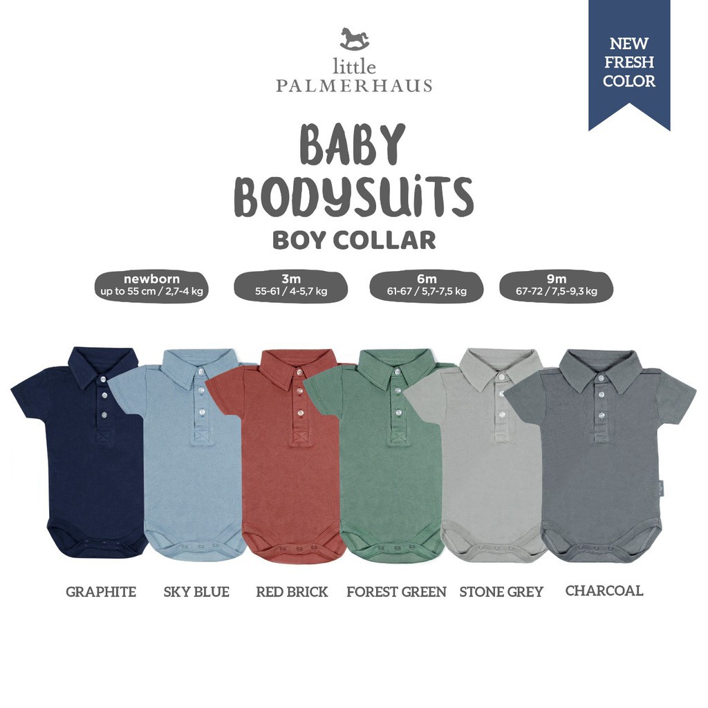 Little Palmerhaus Baby Bodysuits Boy Collar