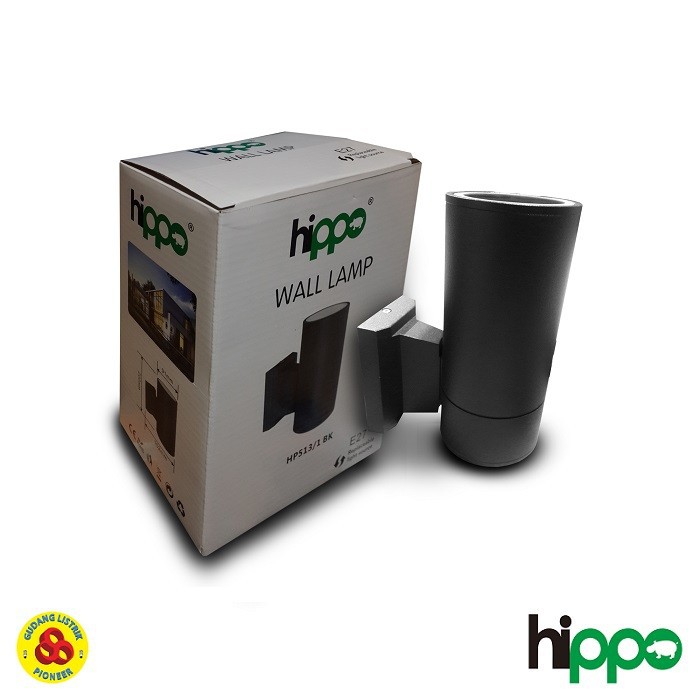 Hippo Wall Lamp Lampu Dinding Outdoor Pilar Tempel 1 Arah HP513