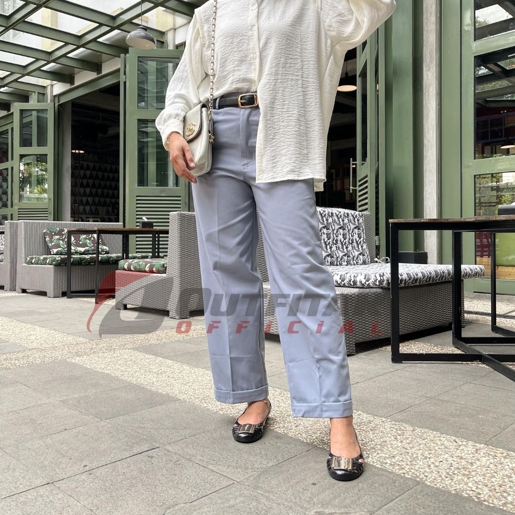 Celana Wanita Hight Waist Long Pants Korean Style Hight Quality Premium