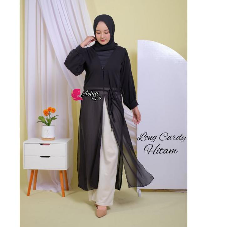 Terbagus.. Long Cardy Laura / Long Outer/ Cardigan Bahan Ceruty Baby doll