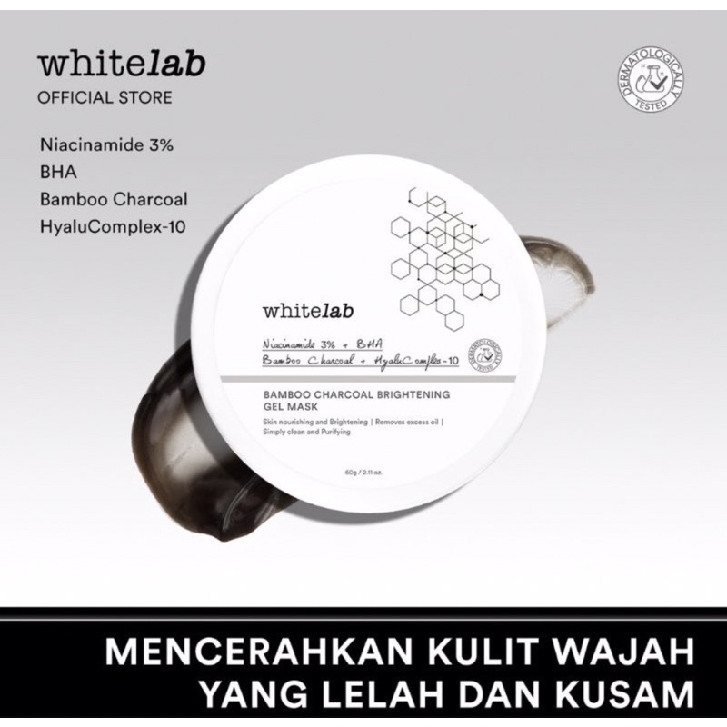 Whitelab Bamboo Charcoal Mask / Mugwort Mask 50gr Masker Wajah