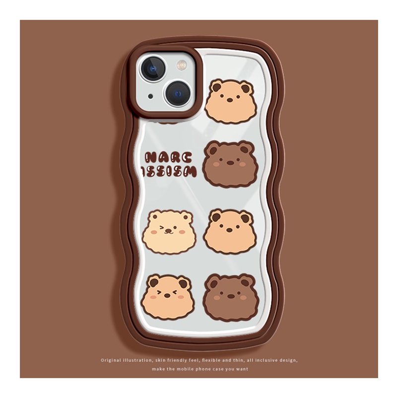 Clear Phone Case for iPhone 14 Plus iPhone 14 13 12 11 Pro Max X XR Xs Max SE 2020 iPhone 7 Plus 8 Plus 6 6s Plus Cartoon Cute Bear Phone Case Flexible Frame Lens Protector Soft TPU Back Cover