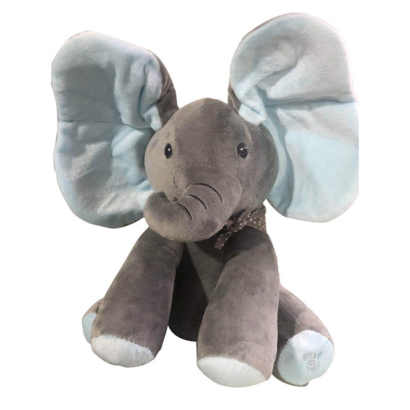 talking elephant plush toy with music