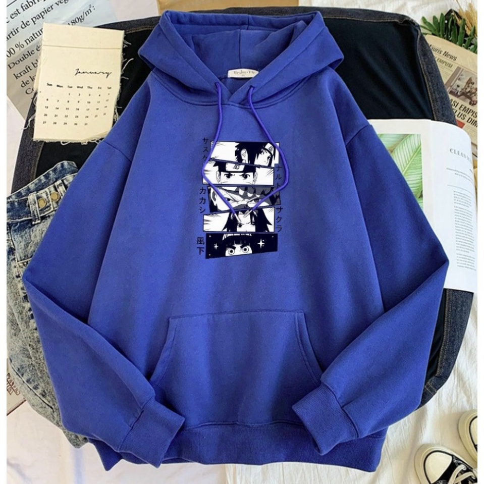 Sweater Hoodie Anime SHIPPUDEN NARUTO II SHIPPUDEN NARUTO Jumper Hoodie II Sweter Oblong Topi Sz M - XL ( Pria &amp; Wanita / Anak &amp; Dewasa )