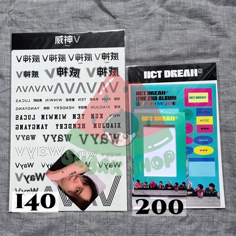 [SEALED] TATTOO STICKER HENDERY & MINI FRAME PHOTOCARD JENO GLITCH MODE