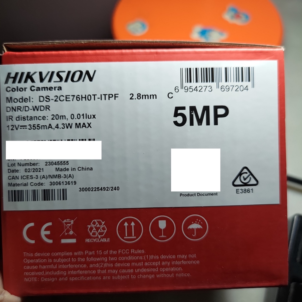 HIKVISION TURBO HD DS-2CE76H0T-ITPF CAMERA 5 MP 5MP TURRET resmi