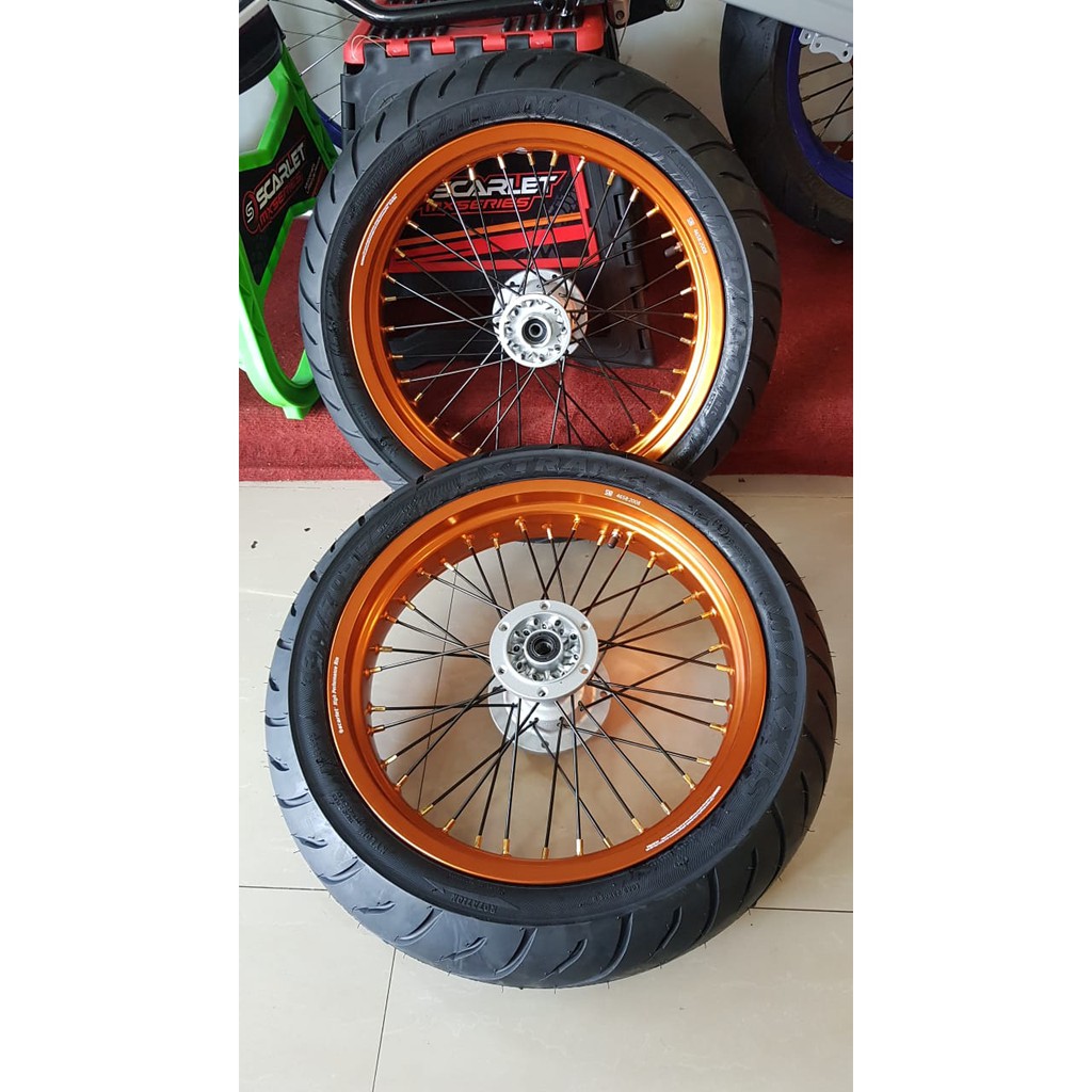 Whellset Ban set Supermoto KLX Dtracker