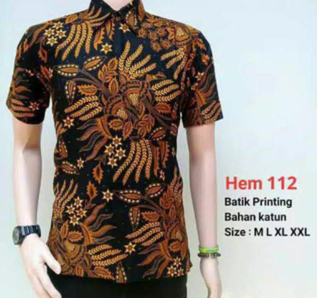 Baju Couple Ayah Dan Anak  Kemeja Hem Batik Manggar