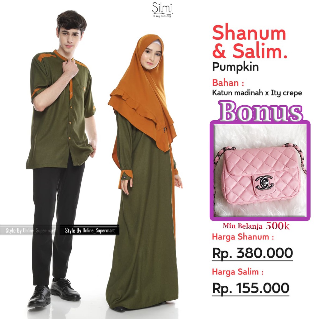 Dress Gamis Couple Baju Couple Muslim Baju Pasangan