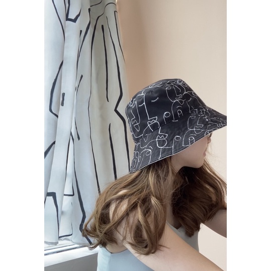 NOTTE - Reversible Bucket Hat Line Drawn