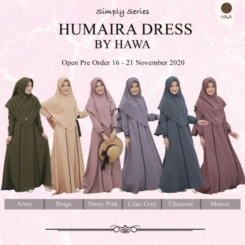 Humaira Dress Vol 2 by Hawa The Label (Siap Kirim)
