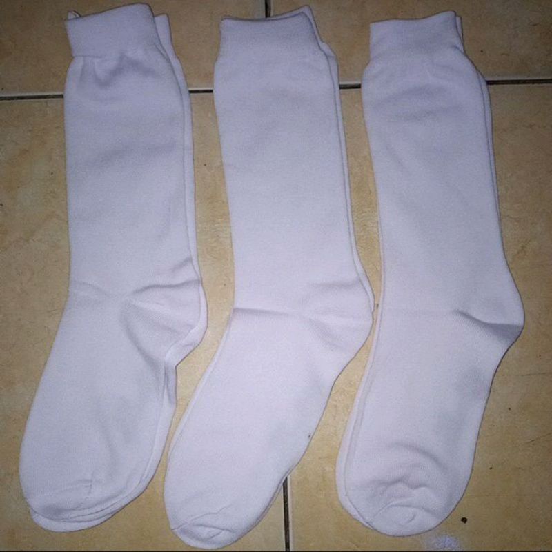 Kaos Kaki putih polos panjang ukuran dewasa kaos kaki putih polos panjang size dewasa