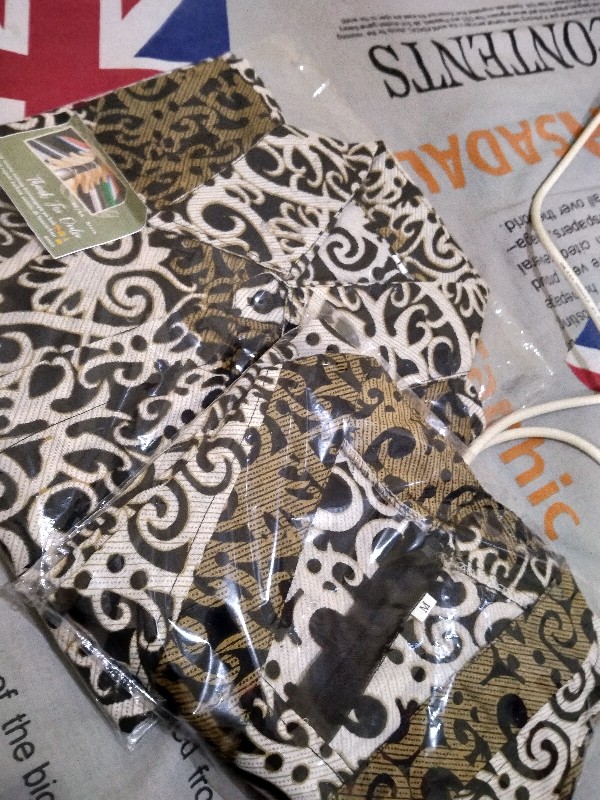 Koko Dewasa Batik Koko Batik Pria Lengan Panjang Motif Keong