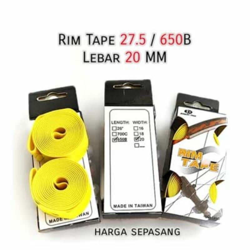Rim tape 27.5 inch lebar 20 mm sepasang jogon-pak taiwan