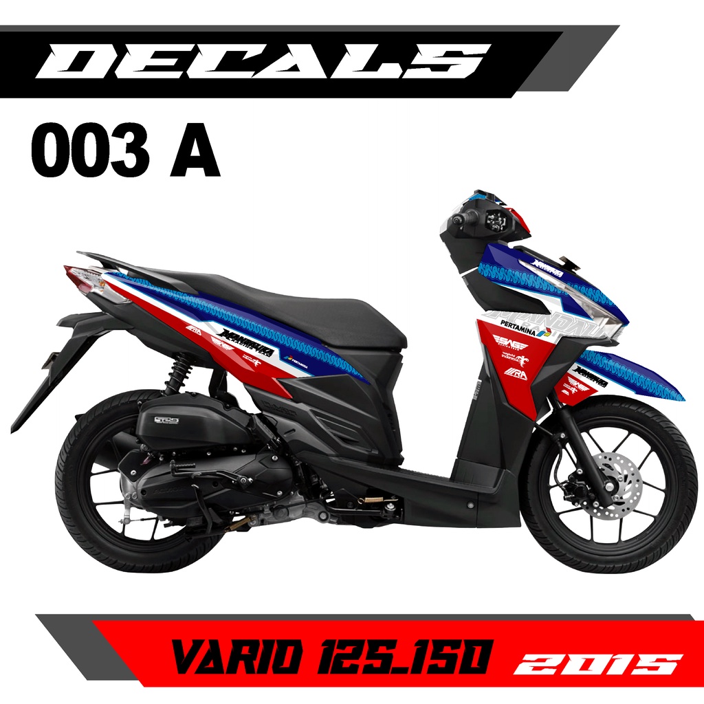 Decal Stiker - Dekal Sticker Honda Vario 125/150 Fi 2016 Design MANDALIKA Racing Team - 003