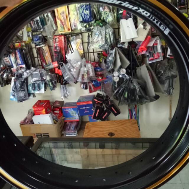Paketan Velg Rossi 300-17 & 350-17 Sprint XD Black Doff