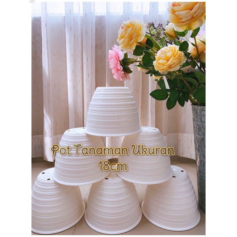 AZ Pot Tanaman Tawon / Pot Bunga / Pot Tawon /vas bunga bulat diameter 18cm