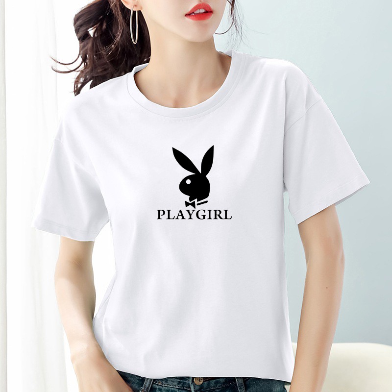 Kaos wanita cotton combed 30s Play Girl / Baju wanita cotton combed / Kaos polos wanita Bee092