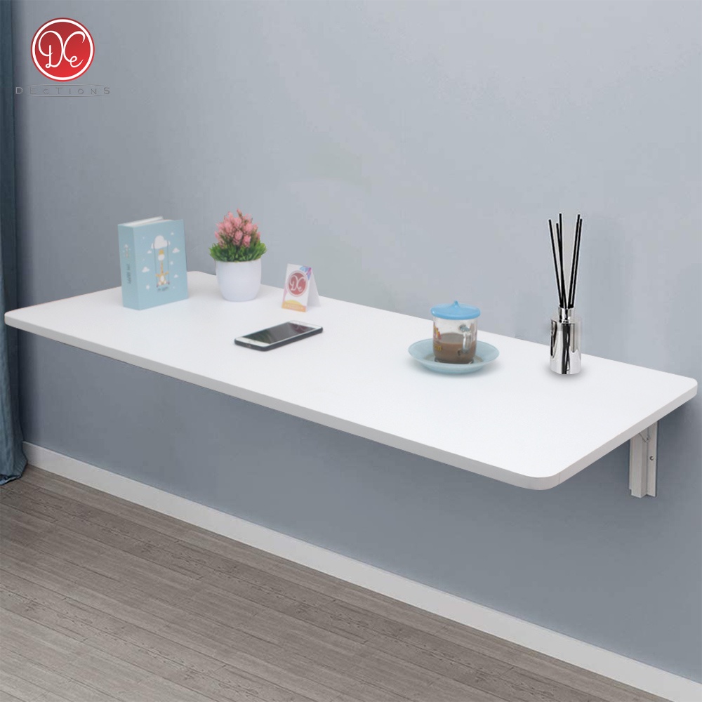 Dections Meja Lipat Dinding Besar 120X50Cm Meja Belajar / Makan / Laptop Tempel Dinding Minimalis