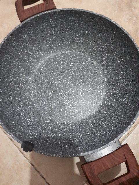 Kh Cypruz Kuali Wajan Induksi Marble With Lid 26cm Kuali Induksi 26 Cm Premium Cookware
