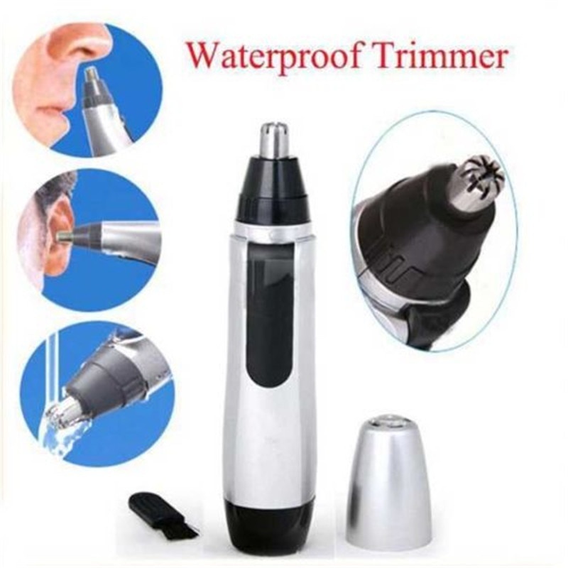 Cukuran bulu hidung dan Alis cukur bulu pencukur alis alat cukur elektrik portable pangkas bulu hidung dan alis Electric Nose Ear Hair Trimmer Implement Shaver Clipper Facial Neck Eyebrow Trimmer Shaver Men Women Clean Trimer Razor Remover