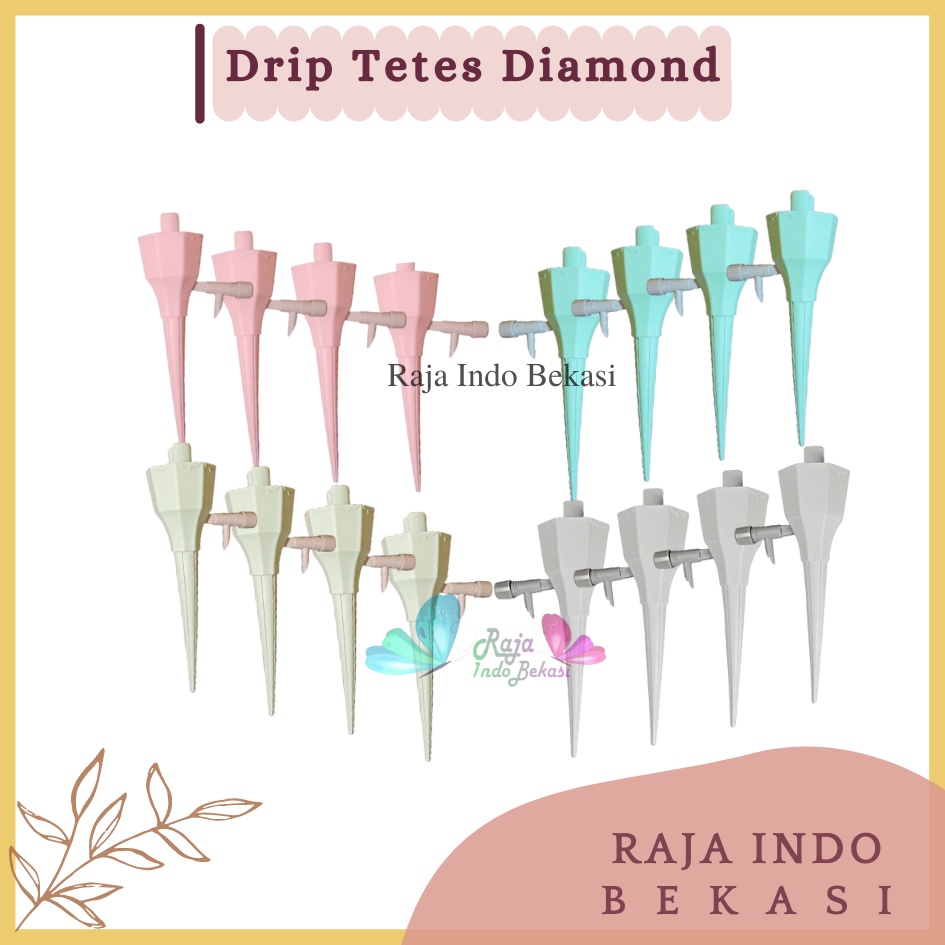 Drip Tetes Diamond Irigasi Tetes Air Siram Otomatis Sistem Alat Irigasi Drip Tetes Drip Botol