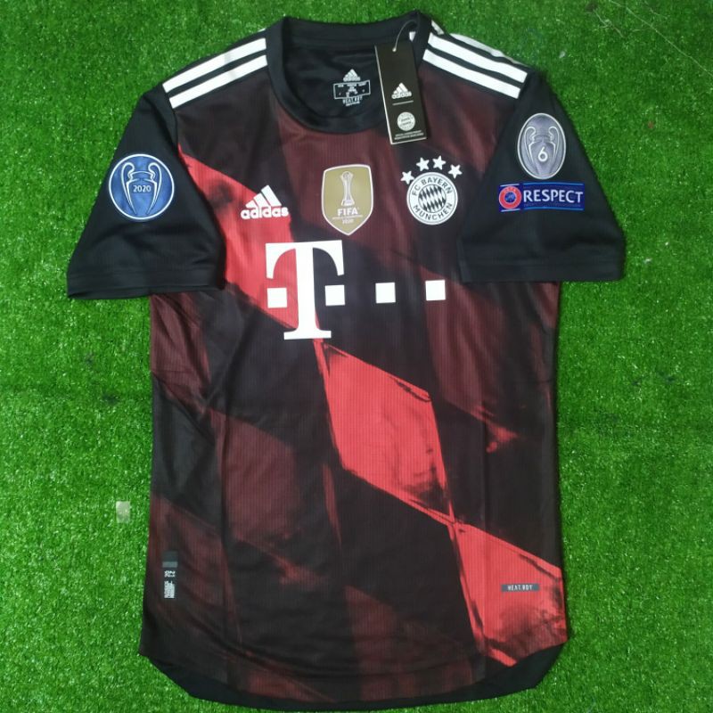 Jersey Bola Bayern Munchen 3rd Third 2020 2021 PLAYER ISSUE + NAMESET BEBAS + FULL PATCH UCL + WCC