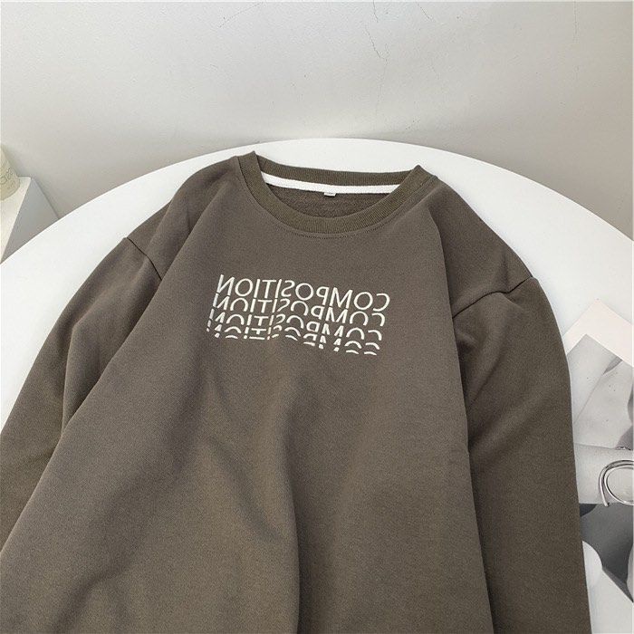 PABRIKHOODIE - BASIC SWEATER COMPOSITION  ( SABLON ) M -XXL {PRIA &amp; WANITA)