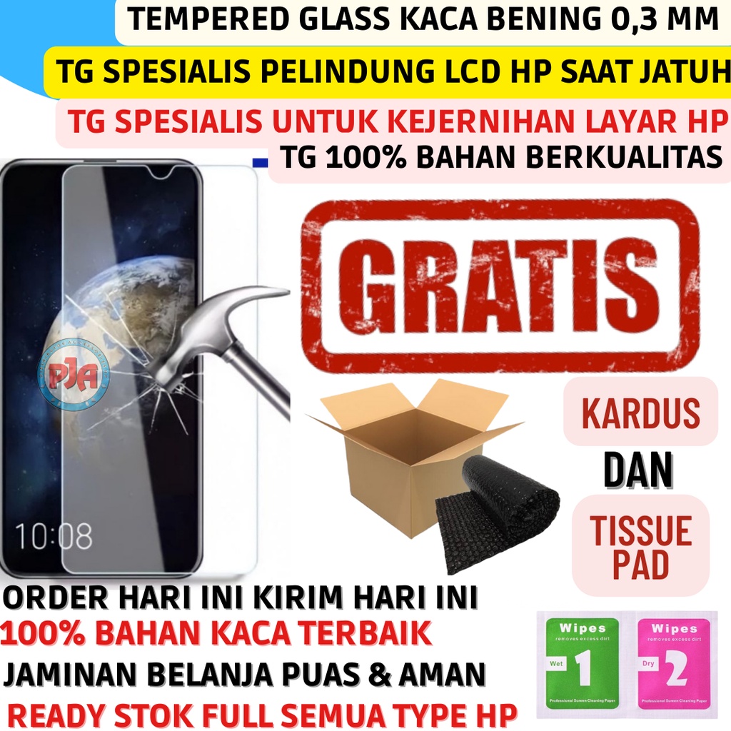Tempered Glass Anti Gores Temperglass Tg Kaca Realme C1 C2 C3 C11 C12 C15 7i C17 C20 C21