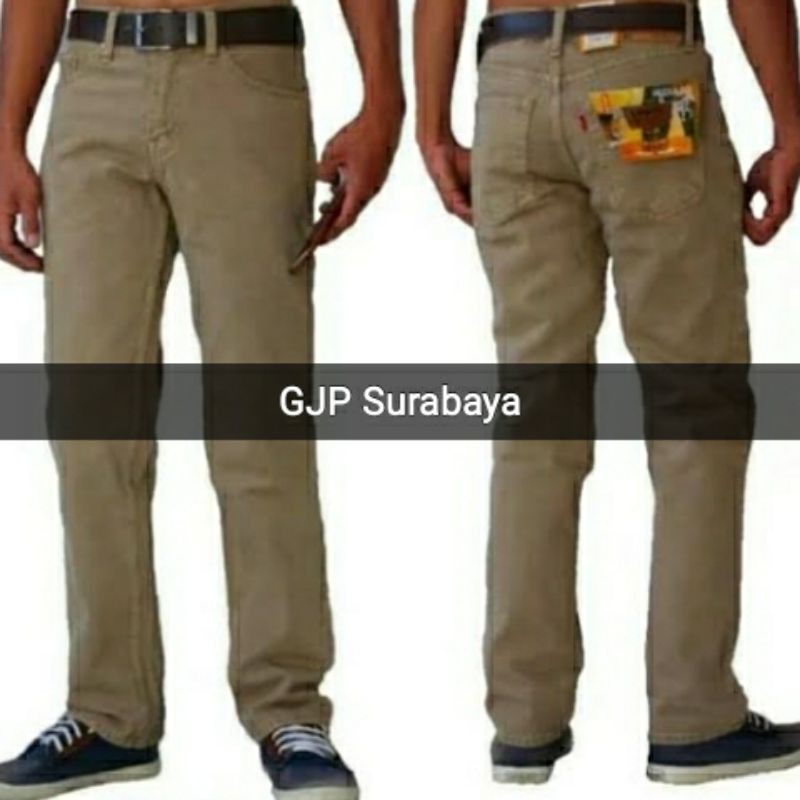 celana kerja kantor hitam formal pria bahan melar size 27 - 38