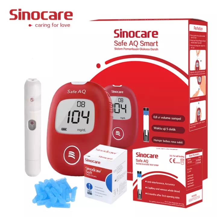 Sinocare Safe AQ Smart Alat Cek Gula Darah