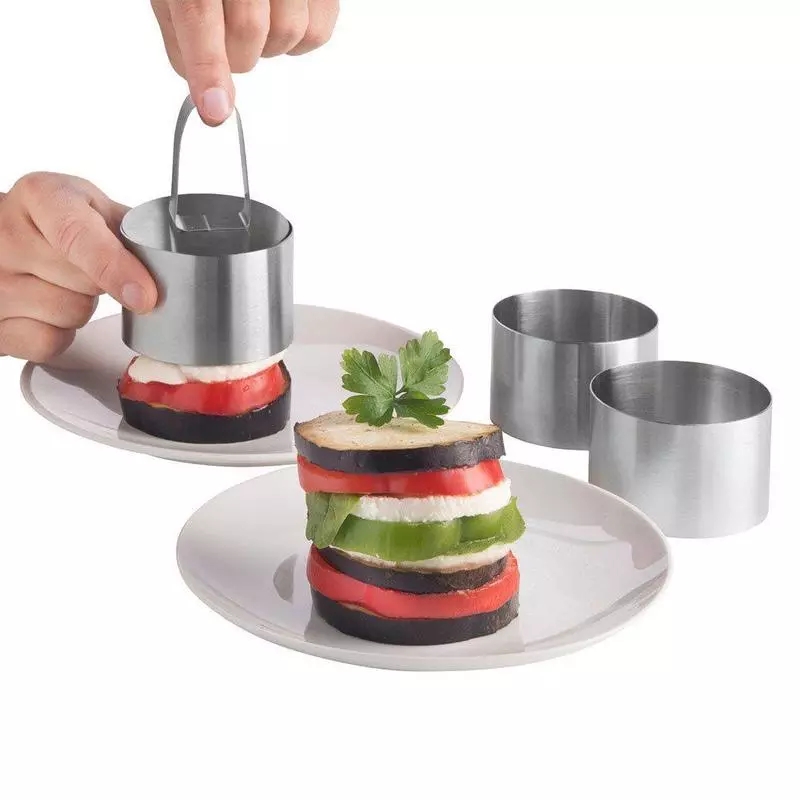 Ready stock Stainless Steel Round Cake Molds / Square Dessert Mousse Cake Ring Mold