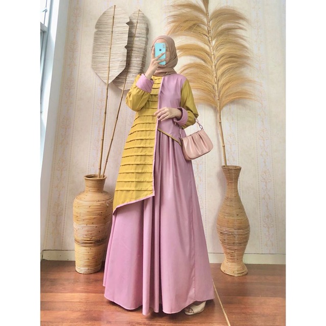 Gamis casual polos modis original disiko