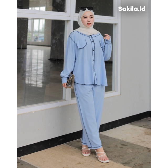 stelan kebalik | one set crinkle terbalik | Bahan Rayon crinkle |-5