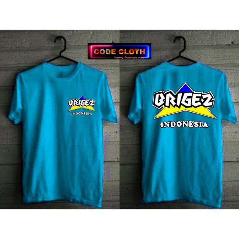 baju brigez warna blue biru laut paten laut bahan combed