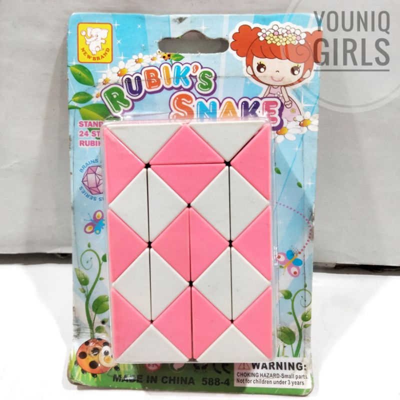 Rubik snake 24 warna pink