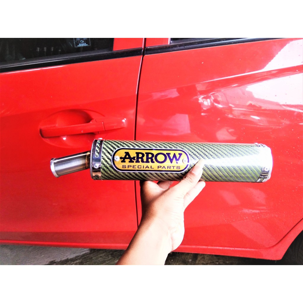 Silincer ARROW knalpot Racing ninja R/RR/SS Fiz r - RX king - satria bahan karbon kevlar asli non co
