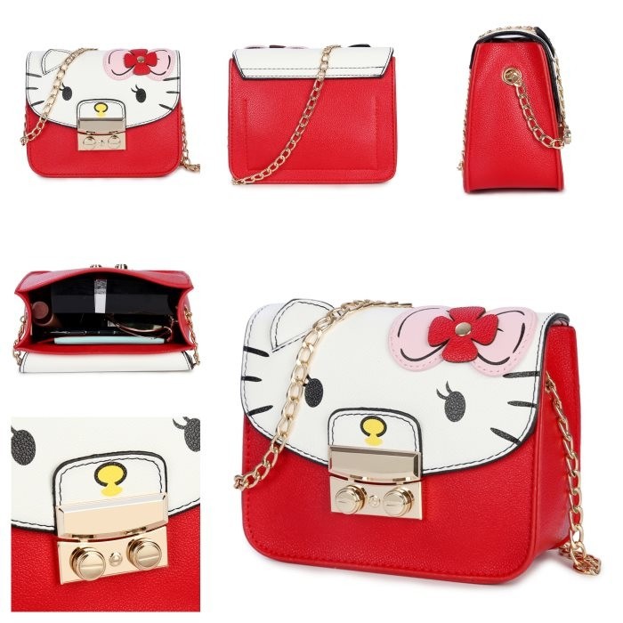 11758 tas selempang wanita hello kitty impor