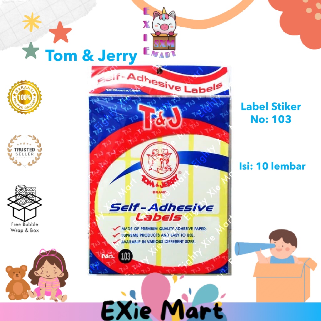 

TOM & JERRY STICKER LABEL N0 103 / LABEL STIKER KERTAS - LABEL SERBAGUNA