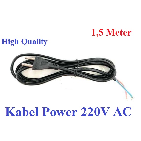 Kabel Power Power Supply 220V AC cord Buntung colokan Steker listrik 1,5m