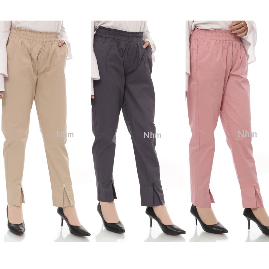 NHM Celana Wanita Split Pants Korean Style, Celana Kerja Wanita