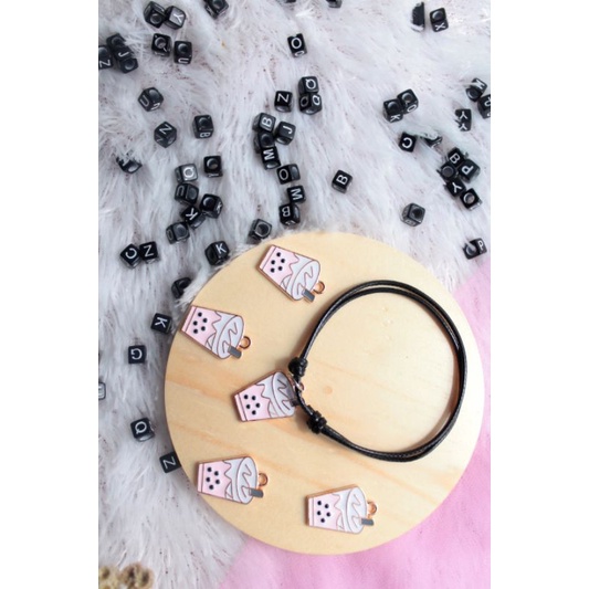 COD GELANG / KALUNG KOREA LIONTIN ES BOBA BAHAN LOGAM BESIGelang couple / gelang nama /gelang inisial/ gelang Costum / gelang persahabatan / gelang huruf / gelang murah