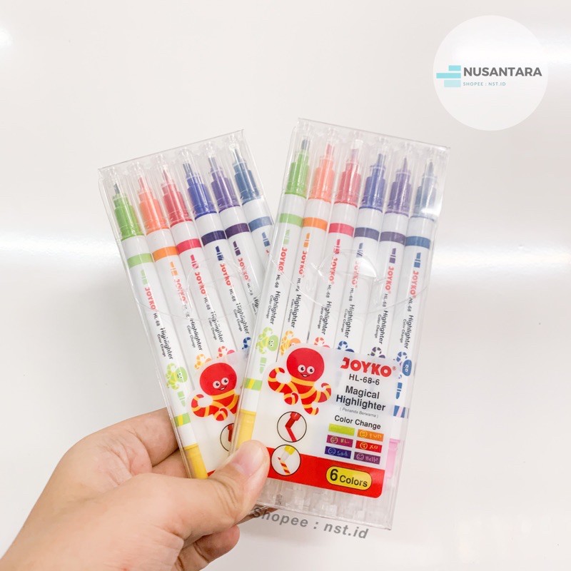

JOYKO MAGICAL HIGHLIGHTER HL 68-6 1 Set 6 Pcs Warna